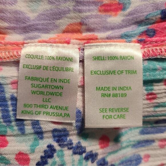 Lilly Pulitzer "Joelle" Off The Shoulder Tunic Dress, Printed Smocked | L - Picture 6 of 9